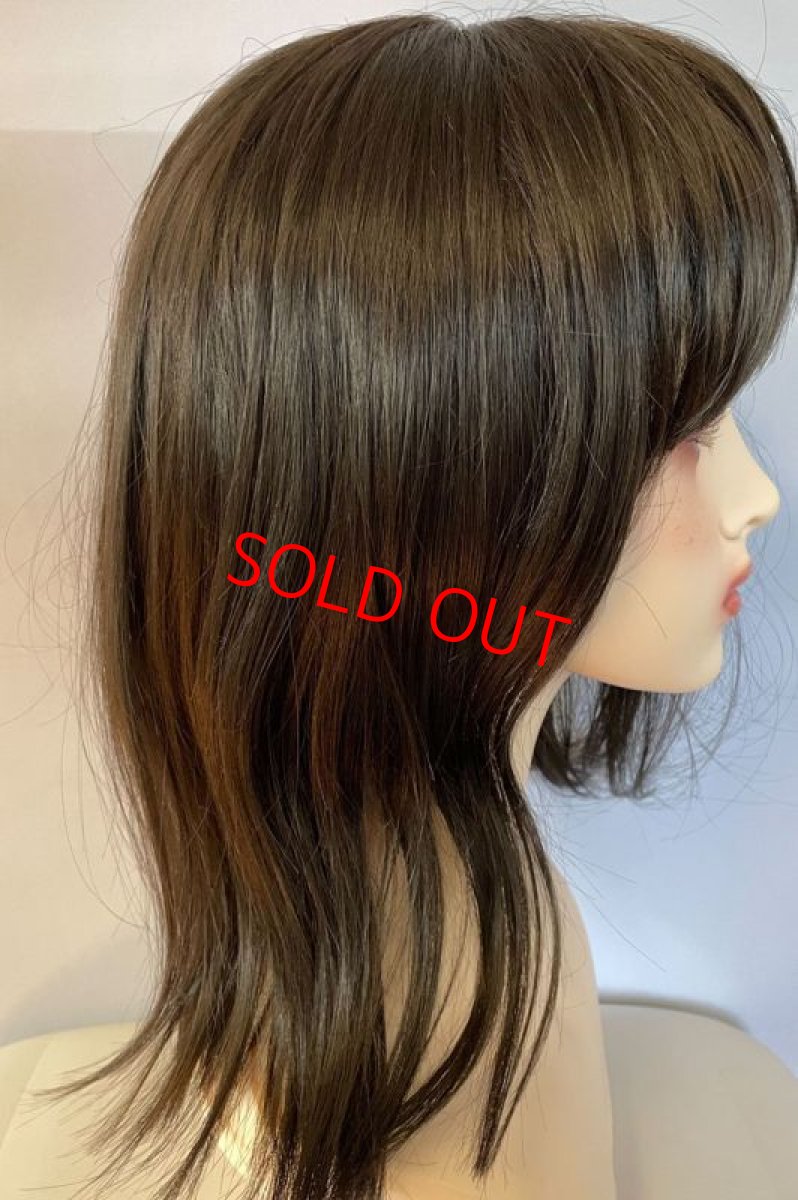 画像18: つむじレース手植え製法☆愛されレイヤーワンカールボブ【アッシュブラック】 (18)