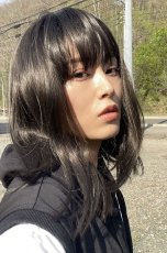 画像11: つむじレース手植え製法☆愛されレイヤーワンカールボブ【アッシュブラック】 (11)
