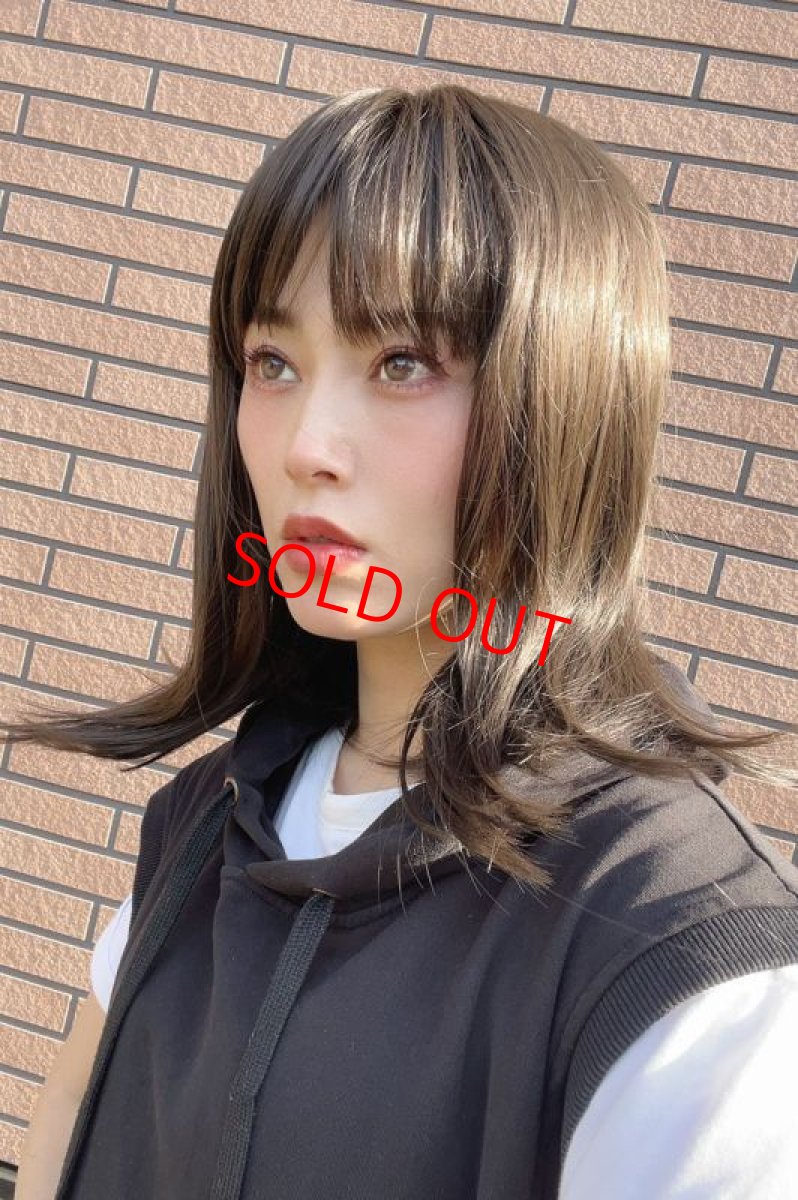 画像7: つむじレース手植え製法☆愛されレイヤーワンカールボブ【アッシュブラック】 (7)