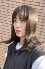 画像7: つむじレース手植え製法☆愛されレイヤーワンカールボブ【アッシュブラック】 (7)