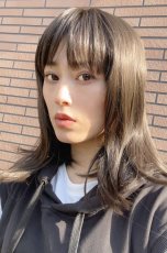 画像8: つむじレース手植え製法☆愛されレイヤーワンカールボブ【アッシュブラック】 (8)