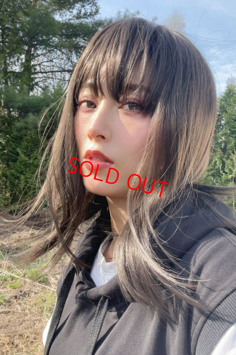 画像14: つむじレース手植え製法☆愛されレイヤーワンカールボブ【アッシュブラック】 (14)