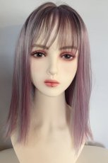 画像21: 切りっぱなしストレートセミロング【根元黒染め×スモーキーラベンダー×クリームソーダmix】 (21)