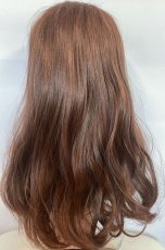 画像16: 【SALE】Ｉ型 レース ☆フェイスフレーミングウェーブロング【キャラメルブラウン×インナーカラーホワイトゴールド】 (16)