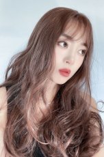 画像10: front lace wig☆シースルーエアリーバングウォームウェーブロング【マロングラッセ】 (10)