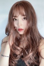 画像5: front lace wig☆シースルーエアリーバングウォームウェーブロング【マロングラッセ】 (5)