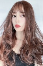 画像9: front lace wig☆シースルーエアリーバングウォームウェーブロング【マロングラッセ】 (9)