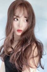 画像7: front lace wig☆シースルーエアリーバングウォームウェーブロング【マロングラッセ】 (7)