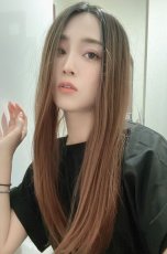 画像5: front lace wig☆センターパート☆ワンレンストレートロング【根元黒染め×ベーシックブラウン】 (5)