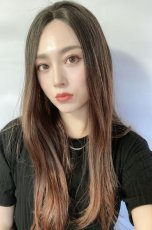 画像10: front lace wig☆センターパート☆ワンレンストレートロング【根元黒染め×ショコラブラウングラデ】 (10)