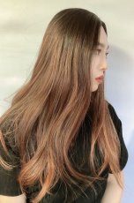 画像11: front lace wig☆センターパート☆ワンレンストレートロング【根元黒染め×ショコラブラウングラデ】 (11)