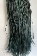 画像8: ☆センター分け☆ブレイズ編みスーパーストレートウィッグ【ブラックmixビリジァングリーン×ブルーベース】 (8)