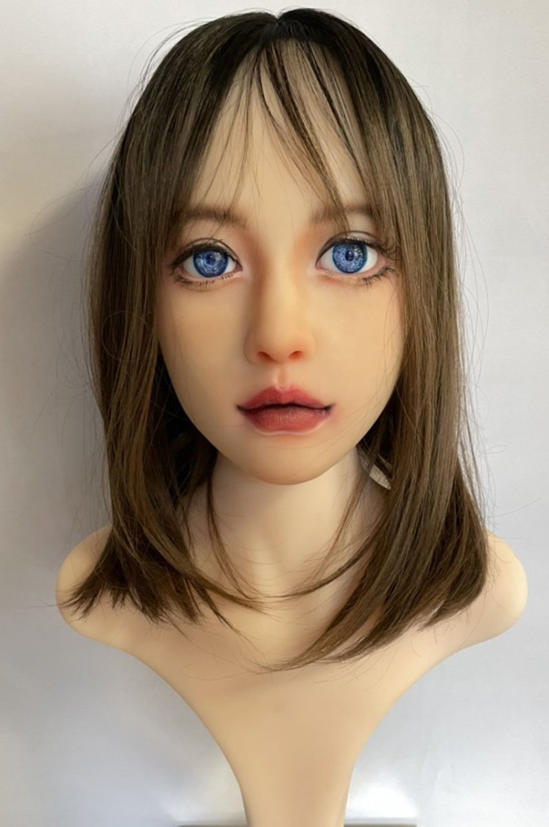 画像15: front lace wig☆エアリーバングCカールロブ【根元黒染め×キャラメルベージュ】 (15)