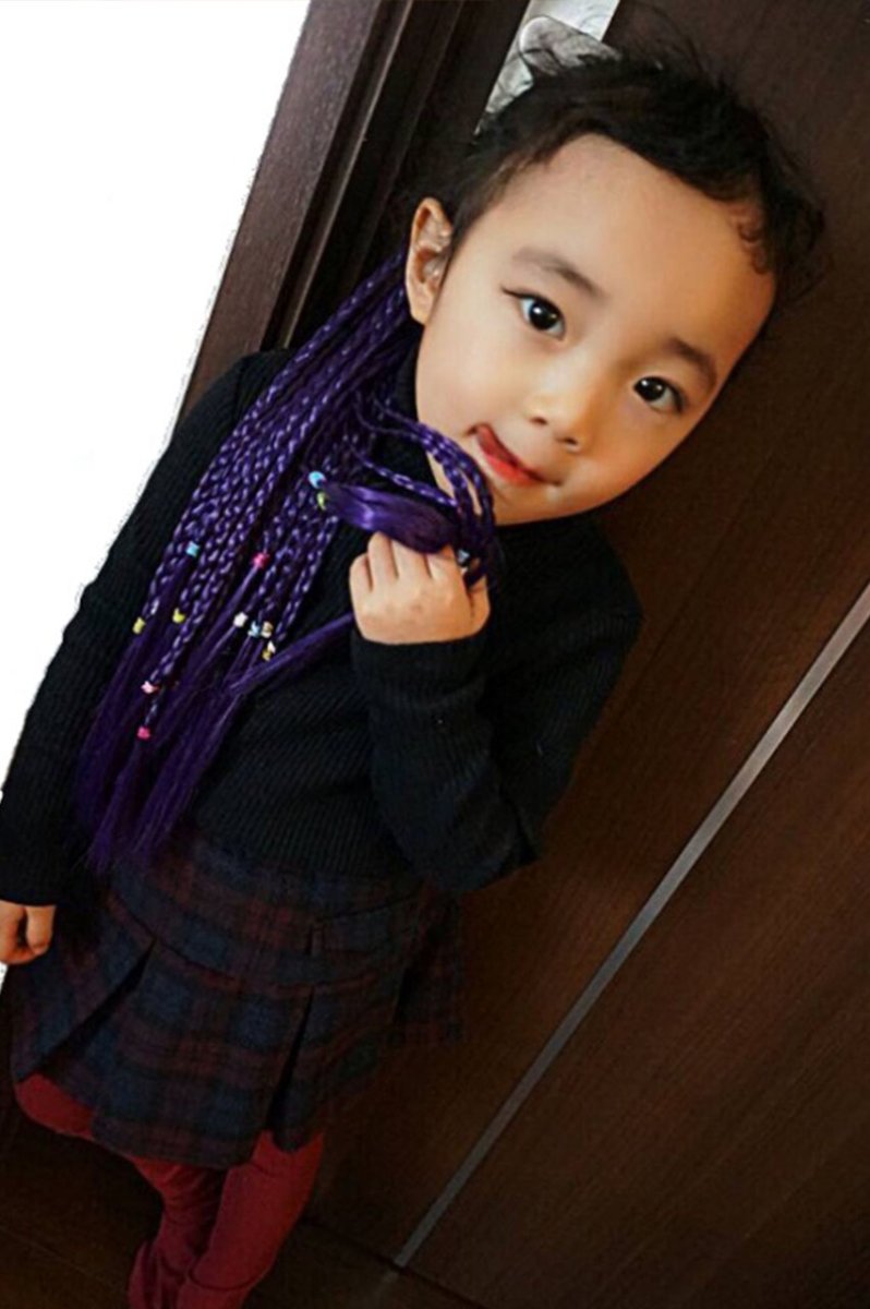 画像2: Ｋｉｄｓ！！リボン紐付きブレイズ編みポニーテールウィッグ【全４色】 (2)