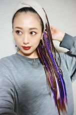 画像10: リボン紐付きカラフルブレイズ編みポニーテールウィッグ【全5色】 (10)