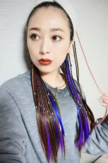 画像9: リボン紐付きカラフルブレイズ編みポニーテールウィッグ【全5色】 (9)