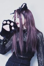 画像2: ≪廃盤特価≫萌え猫変身4点セット☆鈴付き猫耳カチューシャ＆肉球グローブ＆しっぽセット＆鈴付き首輪 (2)