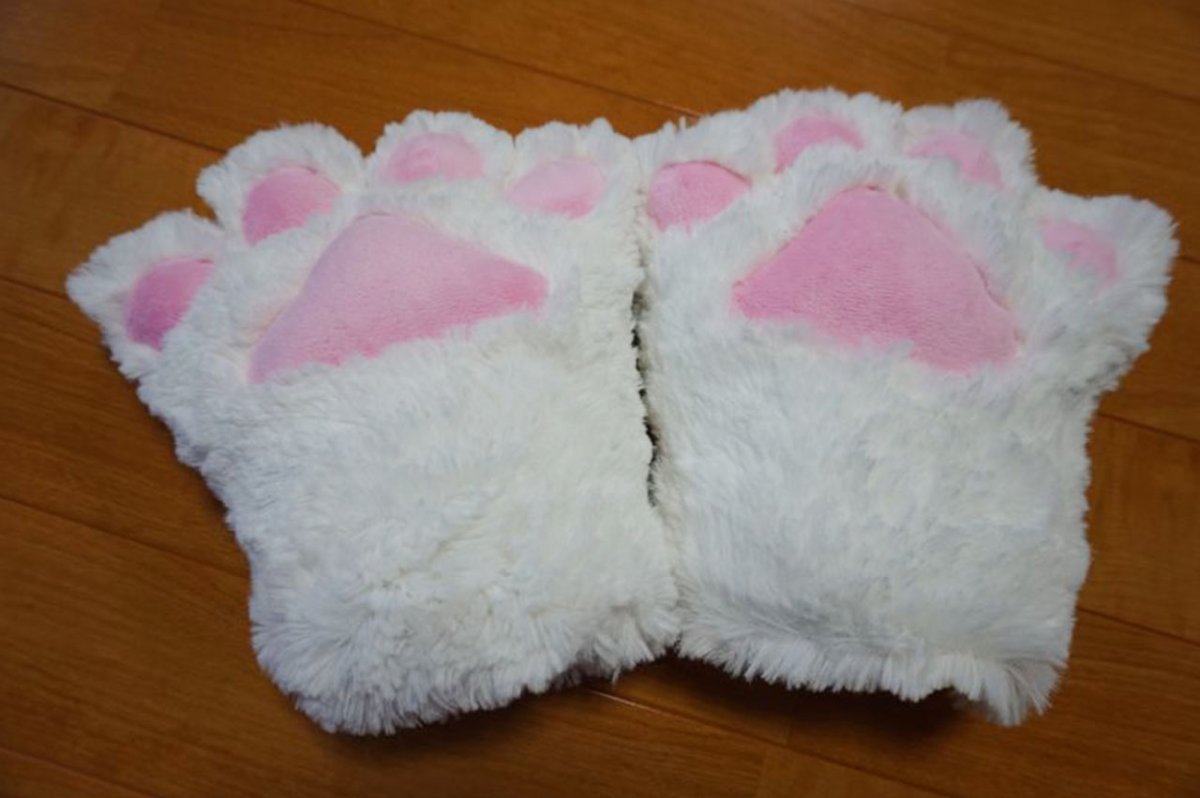 画像9: ≪廃盤特価≫萌え猫変身4点セット☆鈴付き猫耳カチューシャ＆肉球グローブ＆しっぽセット＆鈴付き首輪 (9)