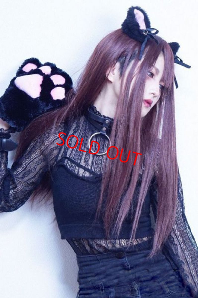 画像3: 萌え猫変身4点セット☆鈴付き猫耳カチューシャ＆肉球グローブ＆しっぽセット＆鈴付き首輪 (3)