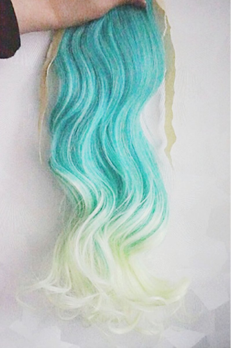 画像4: 《税抜き6900円以上お買い上げのお客様プレゼント》リボン紐付きツイストカールポニー【メロンソーダ×ミルキーミント】 (4)