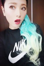 画像2: 《税抜き6900円以上お買い上げのお客様プレゼント》リボン紐付きツイストカールポニー【メロンソーダ×ミルキーミント】 (2)