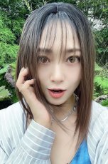 画像5: front lace wig☆エアリーバングCカールロブ【根元黒染め×キャラメルベージュ】 (5)
