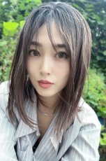 画像21: front lace wig☆エアリーバングCカールロブ【根元黒染め×マロンブラウン】 (21)