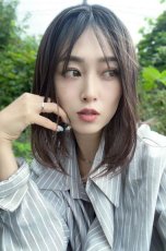 画像26: front lace wig☆エアリーバングCカールロブ【根元黒染め×マロンブラウン】 (26)