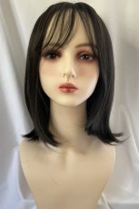 画像2: front lace wig☆エアリーバングCカールロブ【アッシュブラック】 (2)