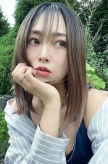 画像2: front lace wig☆エアリーバングCカールロブ【根元黒染め×キャラメルベージュ】 (2)
