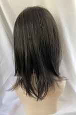 画像4: front lace wig☆エアリーバングCカールロブ【アッシュブラック】 (4)