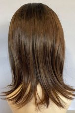 画像20: front lace wig☆エアリーバングCカールロブ【根元黒染め×マロンブラウン】 (20)