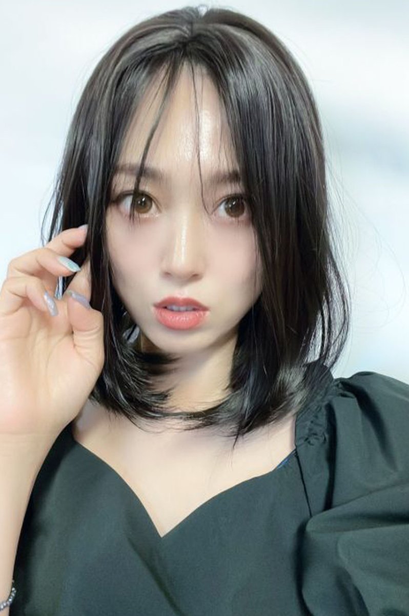 画像8: front lace wig☆エアリーバングCカールロブ【アッシュブラック】 (8)