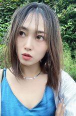 画像6: front lace wig☆エアリーバングCカールロブ【根元黒染め×キャラメルベージュ】 (6)