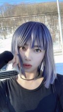 画像5: 【SALE】ぱっつん前髪☆シンプルベーシックボブ【根本黒mix×アメジストパープルグレー】 (5)
