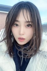 画像11: front lace wig☆エアリーバングCカールロブ【根元黒染め×マロンブラウン】 (11)