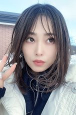 画像16: front lace wig☆エアリーバングCカールロブ【根元黒染め×マロンブラウン】 (16)