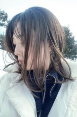 画像15: front lace wig☆エアリーバングCカールロブ【根元黒染め×マロンブラウン】 (15)