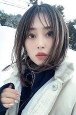 画像13: front lace wig☆エアリーバングCカールロブ【根元黒染め×マロンブラウン】 (13)