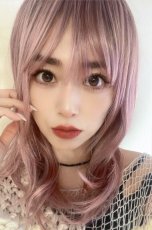 画像7: 【SALE】シースルーバング☆小顔レイヤーミディ【根元黒mix×シュガーピンク】　 (7)