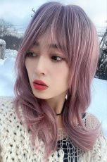 画像11: 【SALE】シースルーバング☆小顔レイヤーミディ【根元黒mix×シュガーピンク】　 (11)