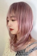 画像5: 【SALE】シースルーバング☆小顔レイヤーミディ【根元黒mix×シュガーピンク】　 (5)