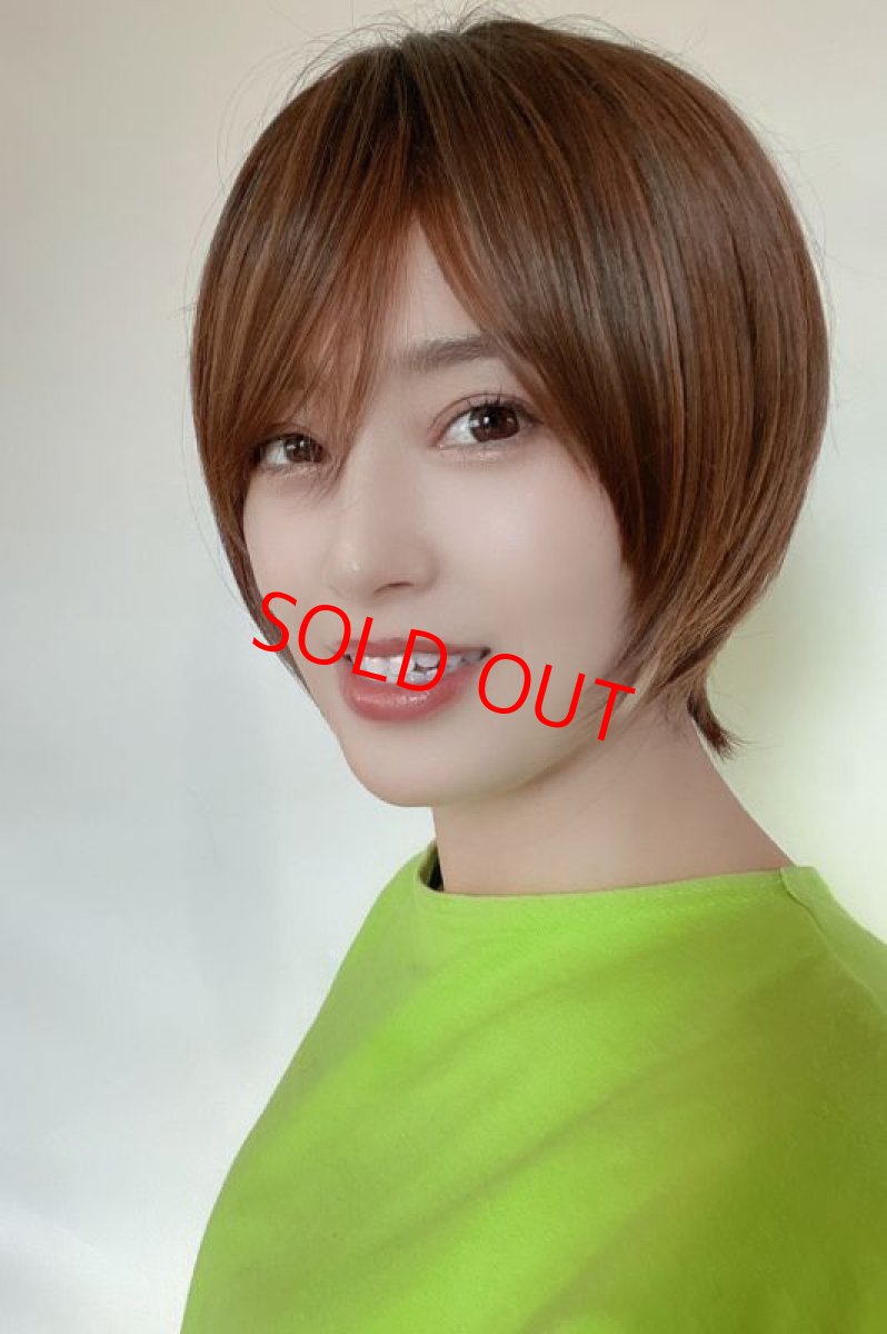 画像3: 《Sサイズ展開有》大人可愛い✩美フォルムレイヤーショートボブ【根元黒mix×マロンブラウン】　 (3)