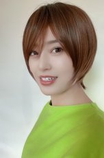 画像3: 《Sサイズ展開有》大人可愛い✩美フォルムレイヤーショートボブ【根元黒mix×マロンブラウン】　 (3)