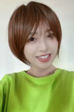 画像5: 《Sサイズ展開有》大人可愛い✩美フォルムレイヤーショートボブ【根元黒mix×マロンブラウン】　 (5)