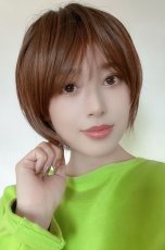 画像4: 《Sサイズ展開有》大人可愛い✩美フォルムレイヤーショートボブ【根元黒mix×マロンブラウン】　 (4)