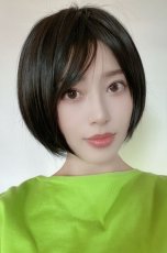 画像2: 《Sサイズ展開有》大人可愛い✩美フォルムレイヤーショートボブ【ブラック】　 (2)