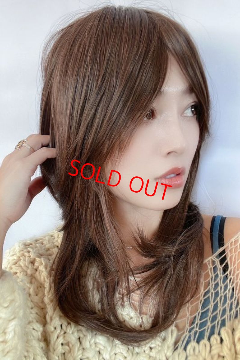 画像8: 幅広つむじ☆斜め分けフェミニンマッシュレイヤーミディ【ロイヤルブラウン】　 (8)