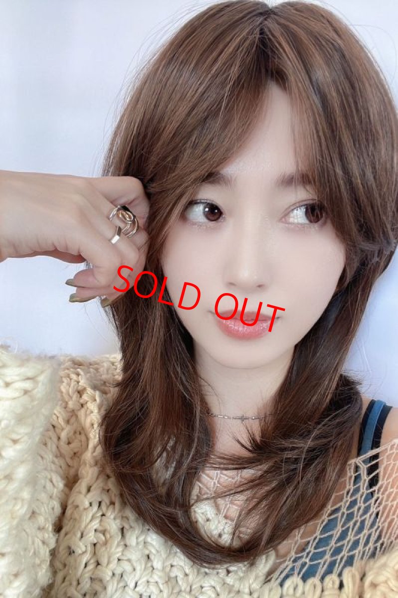 画像9: 幅広つむじ☆斜め分けフェミニンマッシュレイヤーミディ【ロイヤルブラウン】　 (9)