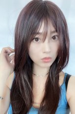 画像3: 《Sサイズ展開あり》極薄ふかし加工✩シースルーバング☆小顔レイヤーエアリーロング【ダークチェリー】 (3)